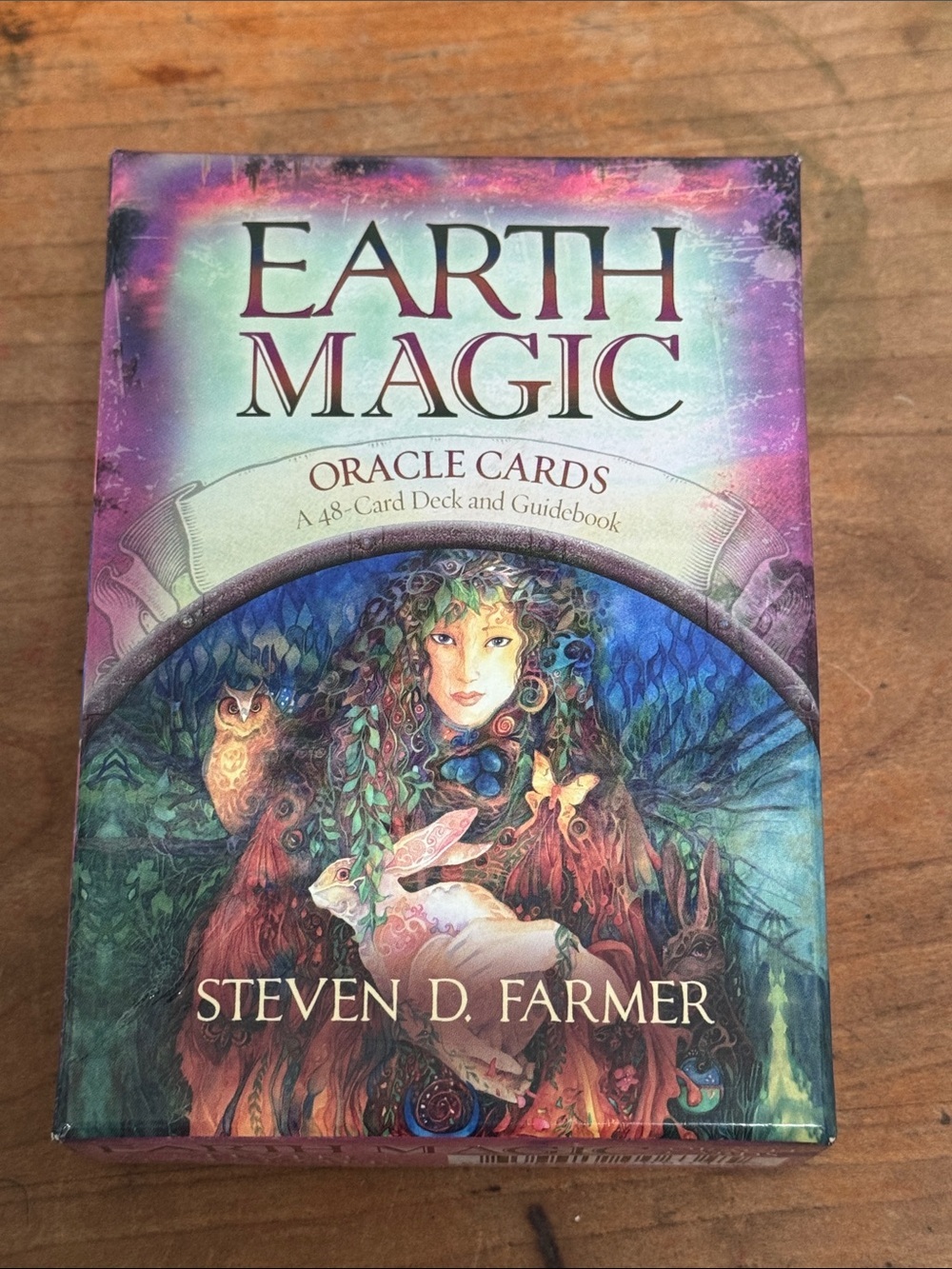Oracle Cards - Earth Magic by Steven D. Farmer - 48 tarot card deck - guidebook